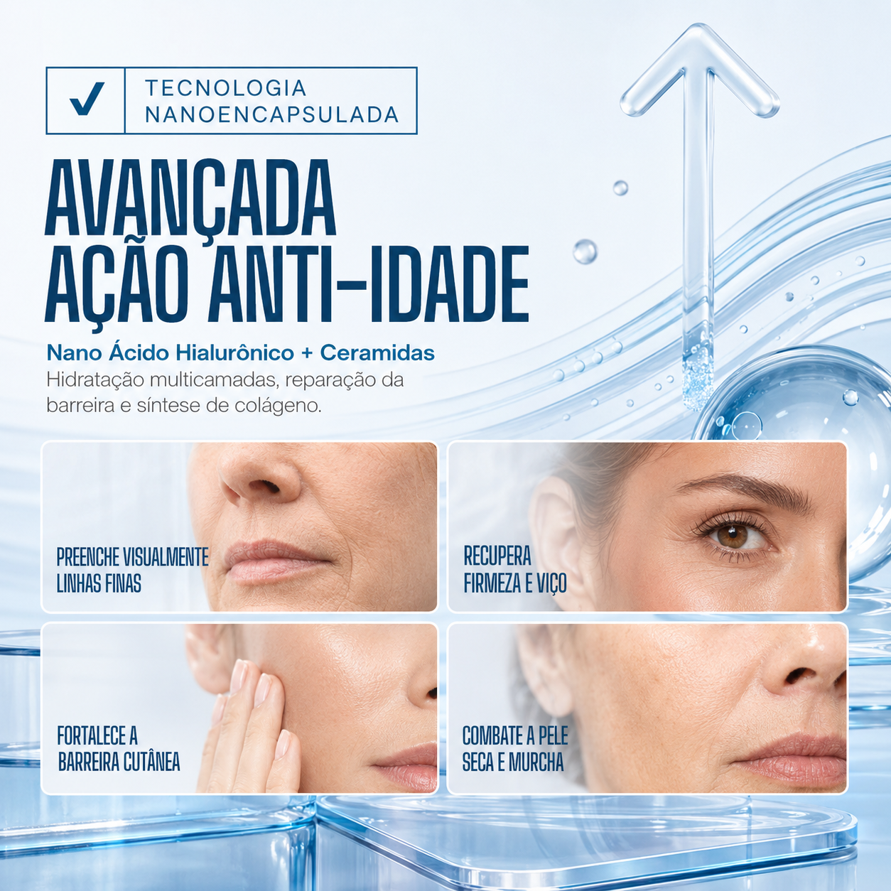 Sérum Nano Ácido Hialurônico Anti-idade Hydra B5