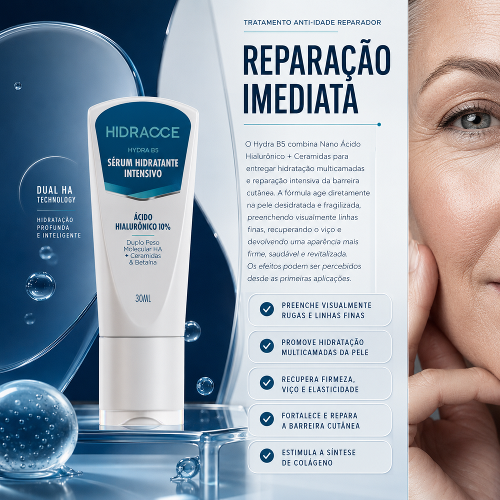 Sérum Nano Ácido Hialurônico Anti-idade Hydra B5